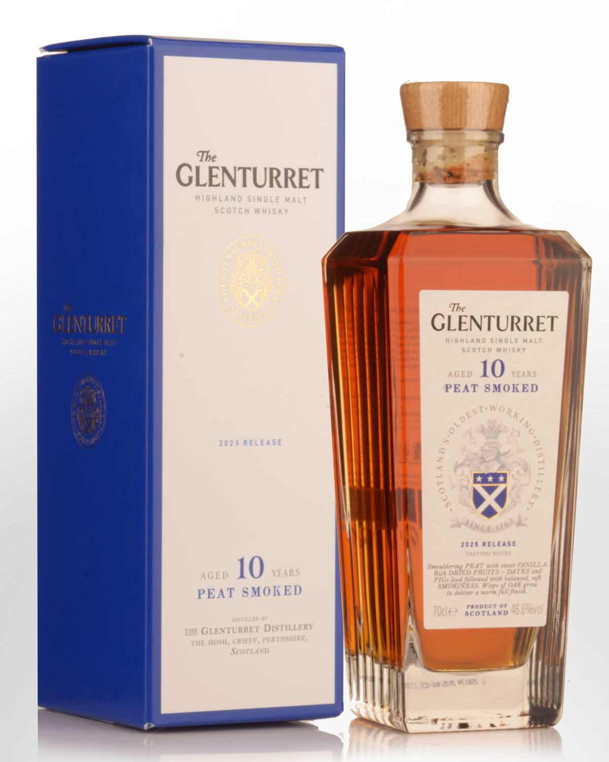 The Glenturret 2025 Release 10 Year Old Peat Smoked Single Malt Scotch Whisky (700ml)