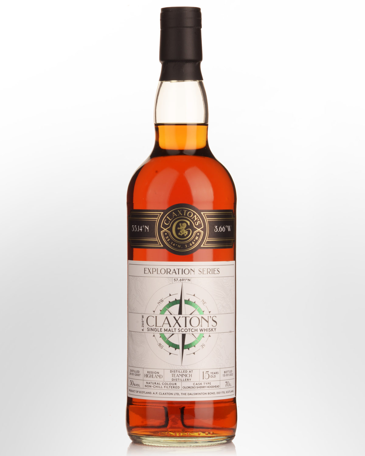 2007 Claxton's Exploration Series Teaninich 15 Year Old Single Cask Single Malt Scotch Whisky (700ml)