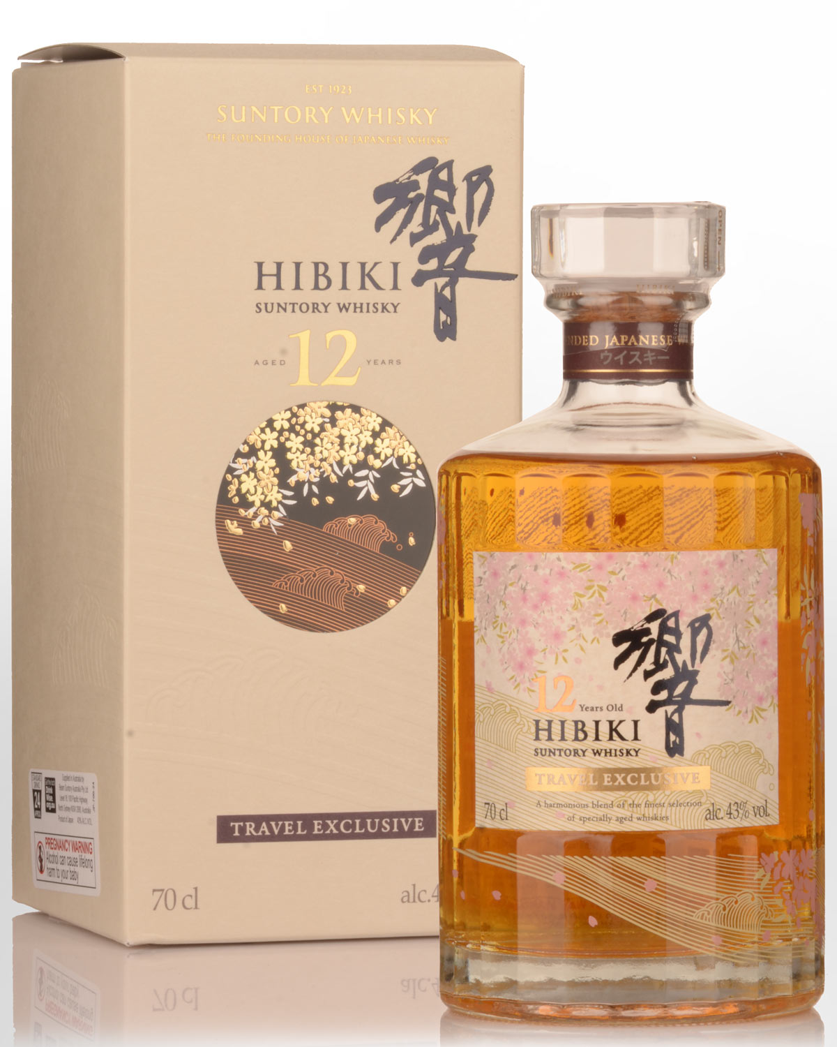 Suntory Hibiki 12 Year Old Blended Japanese Whisky (700ml) - Travel Exclusive