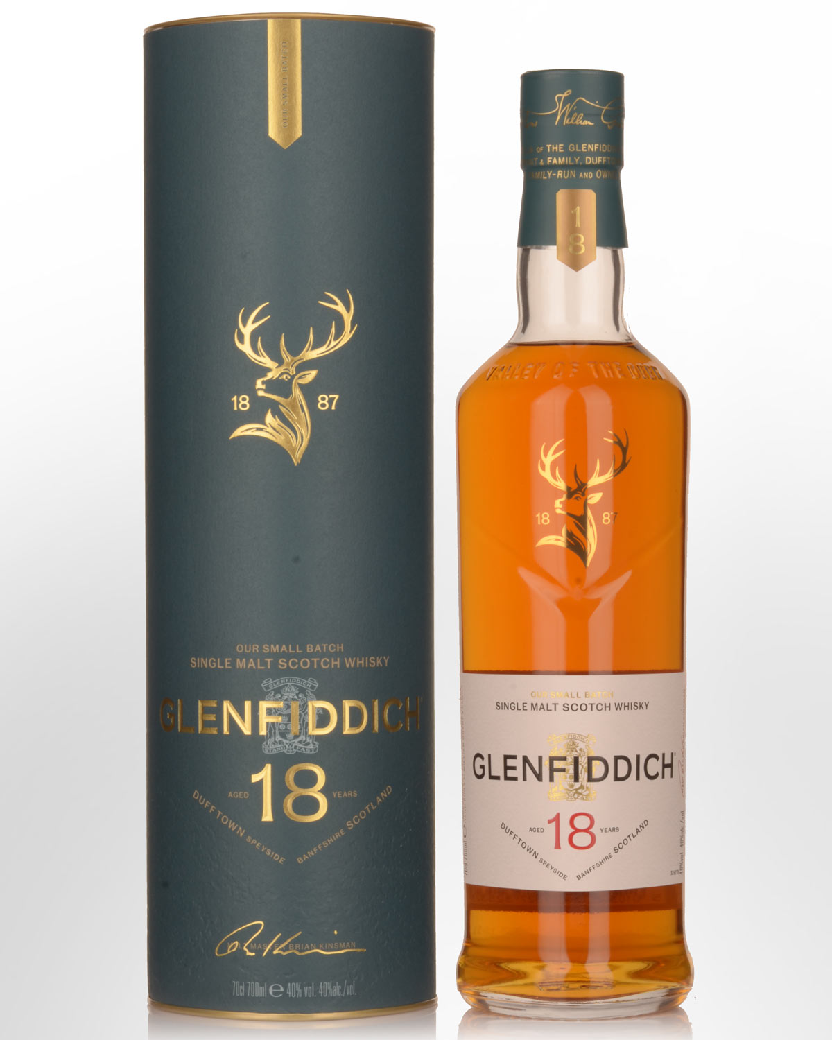 Glenfiddich 18 Year Old Single Malt Scotch Whisky (700ml)