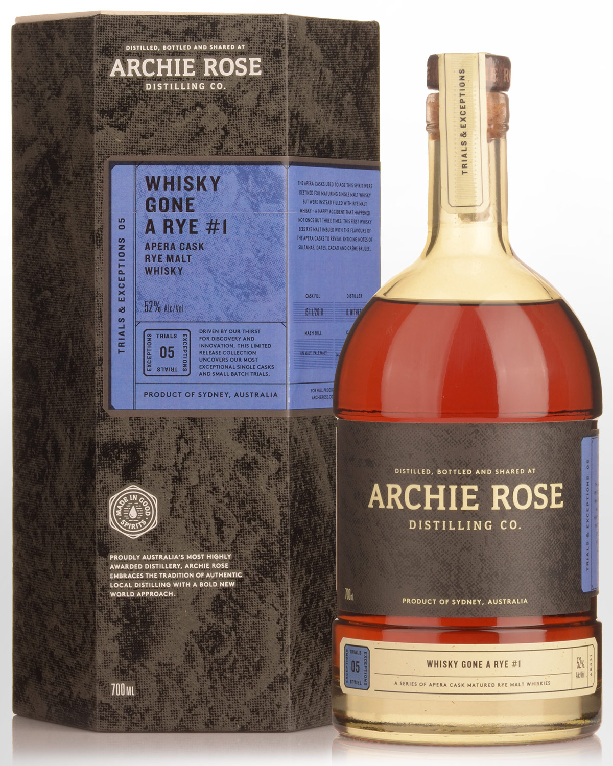 Archie Rose Whisky Gone A Rye #1 Australian Rye Whiskey (700ml)