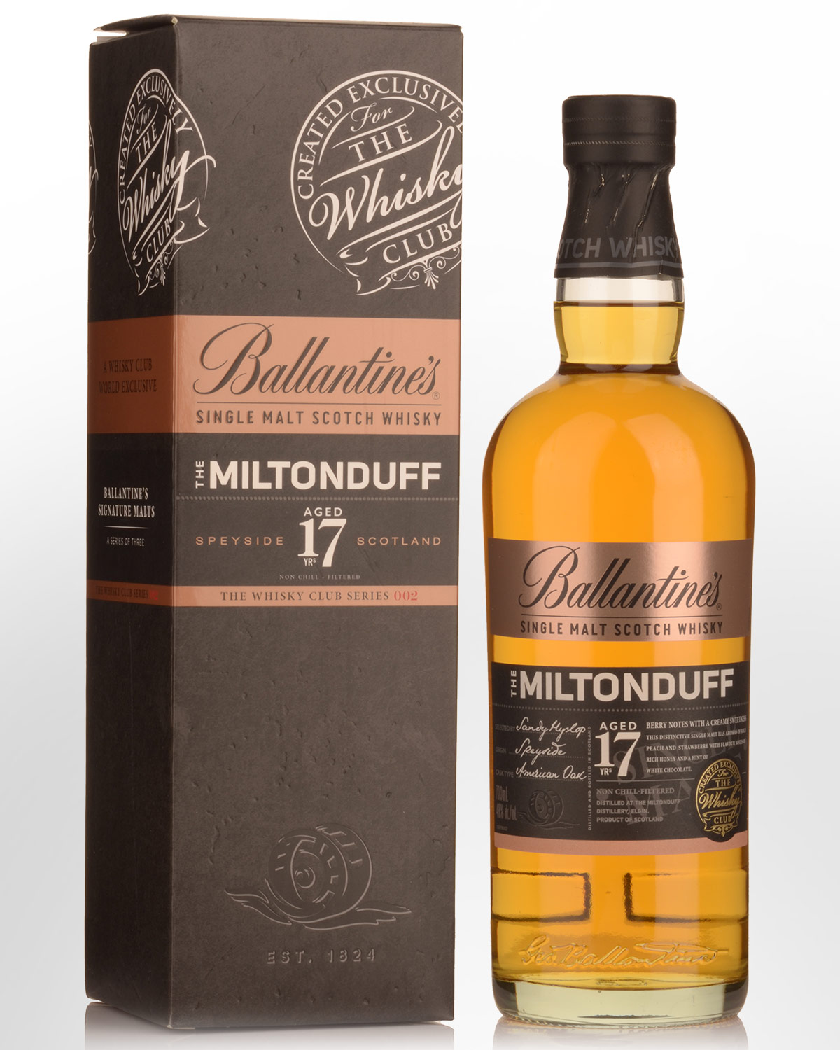 Ballantines Miltonduff 17 Year Old Single Malt Scotch Whisky (700ml)