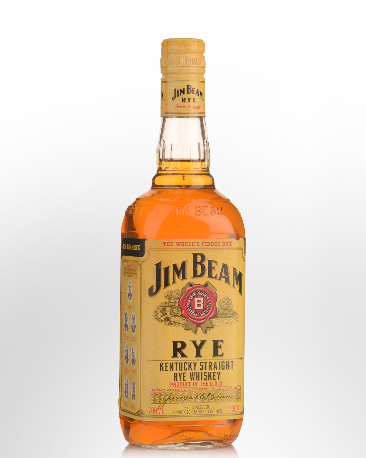 Jim Beam Rye Whiskey (700ml) - Older Packaging
