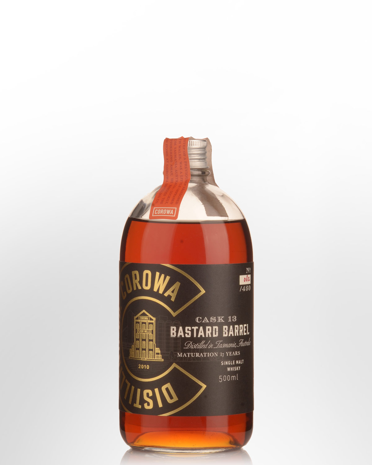 Corowa Distillery (Distilled at Sullivans Cove) Bastard Barrel 17 Year Old Cask Strength Single Malt Australian Whisky (500ml)