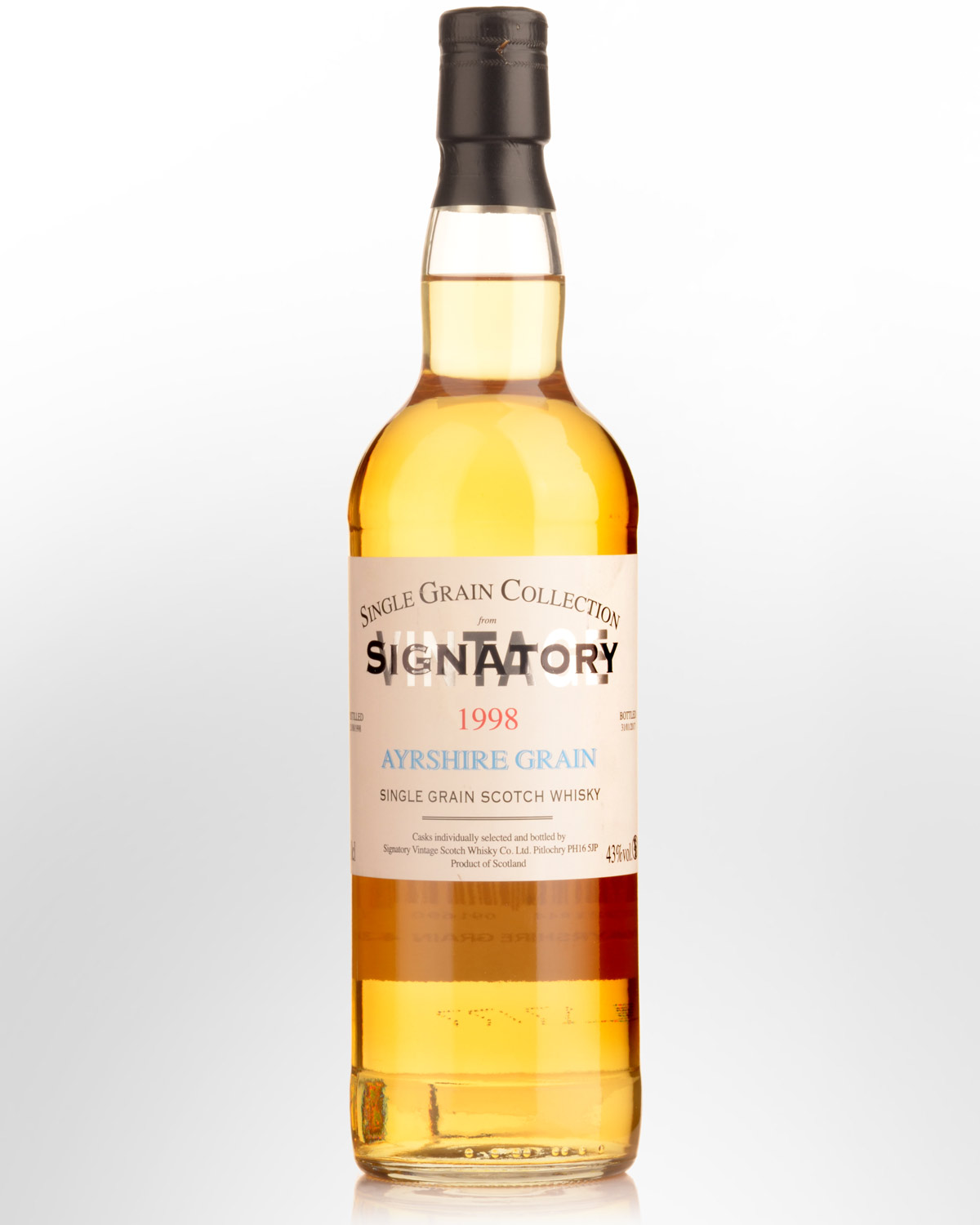 1998 Signatory Single Grain Collection Ayrshire 18 Year Old Single Grain Scotch Whisky (700ml)