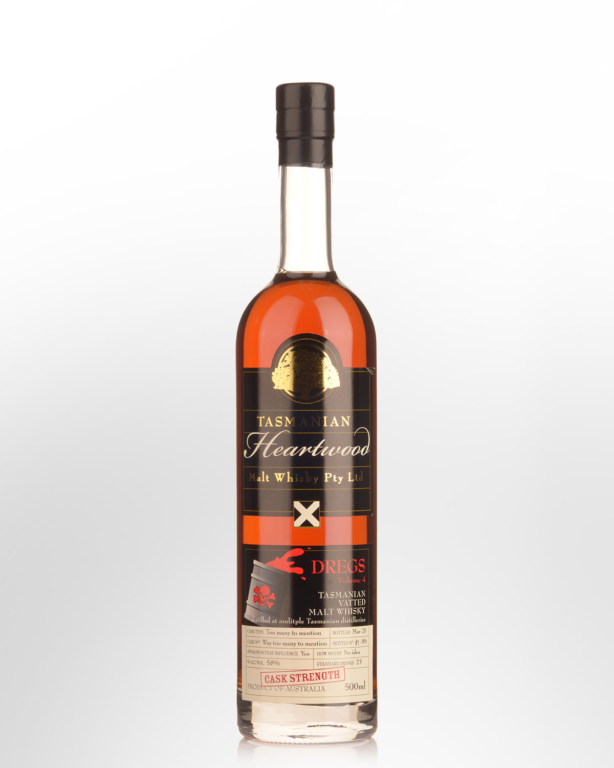 Heartwood Dregs Volume 4 Cask Strength Vatted Australian Malt Whisky (500ml)