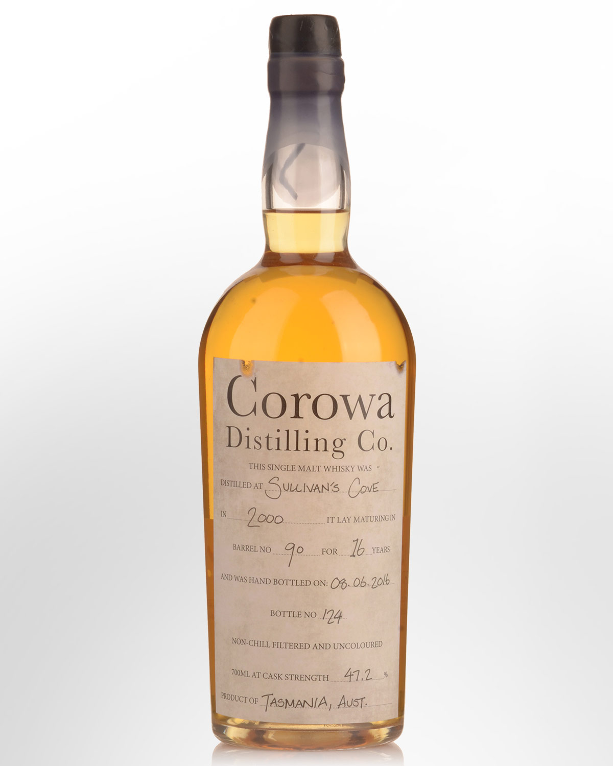 Sullivans Cove 16 Year Old (Barrel #90 bottled by Corowa Distillery) Cask Strength Single Malt Australian Whisky (700ml)