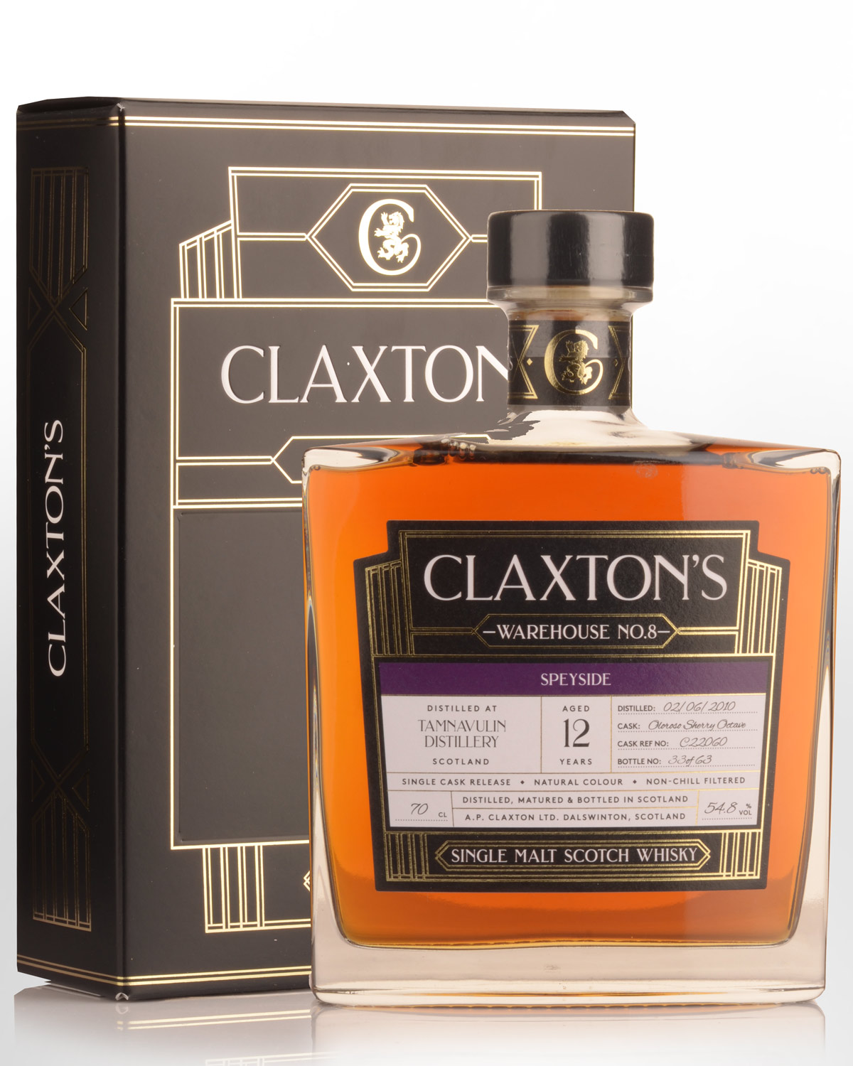 2010 Claxton's Warehouse No.8 Tamnavulin 12 Year Old Cask Strength Single Malt Scotch Whisky (700ml)