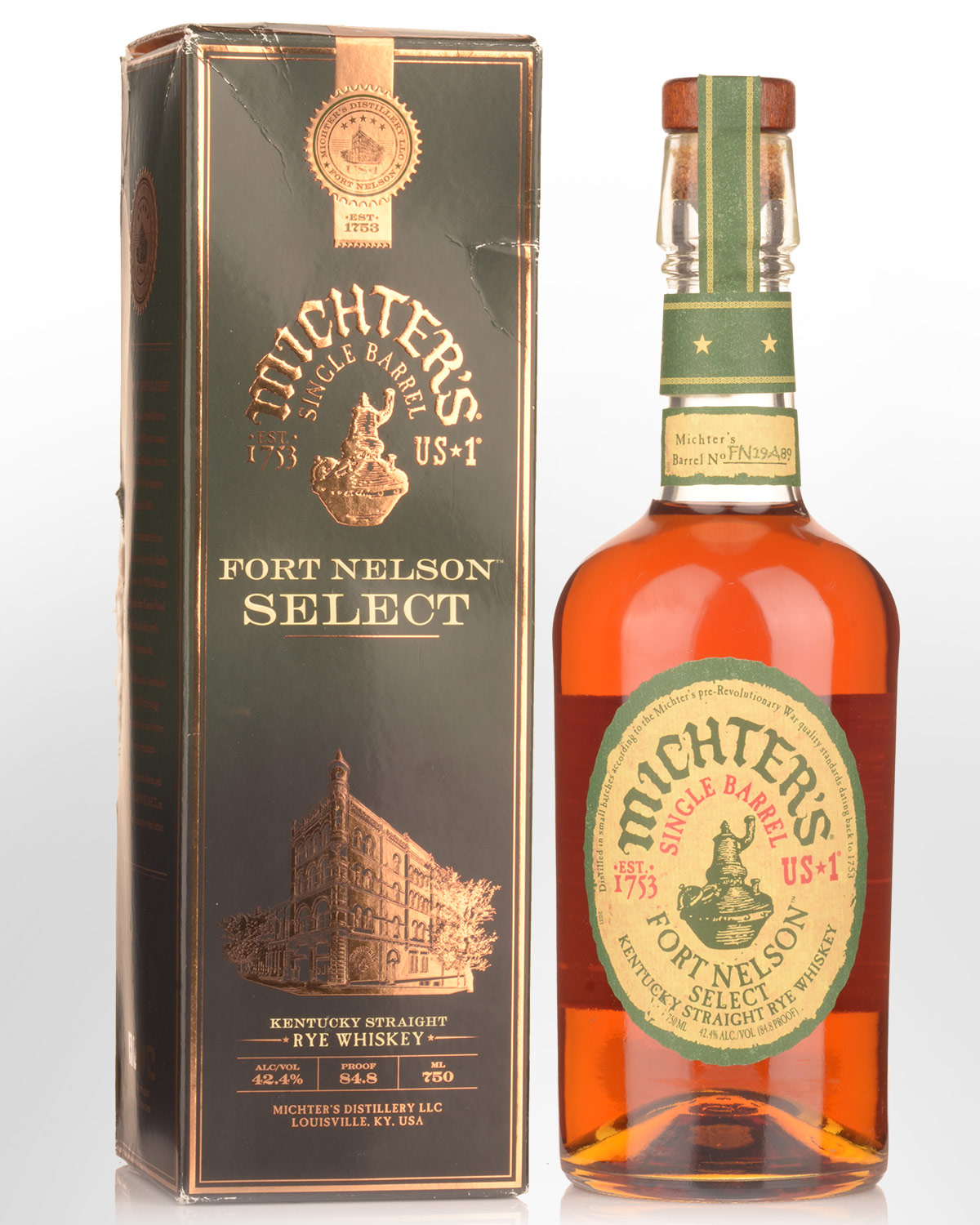 Michter's US*1 Fort Nelson Select Single Barrel Straight Rye Whiskey (750ml)