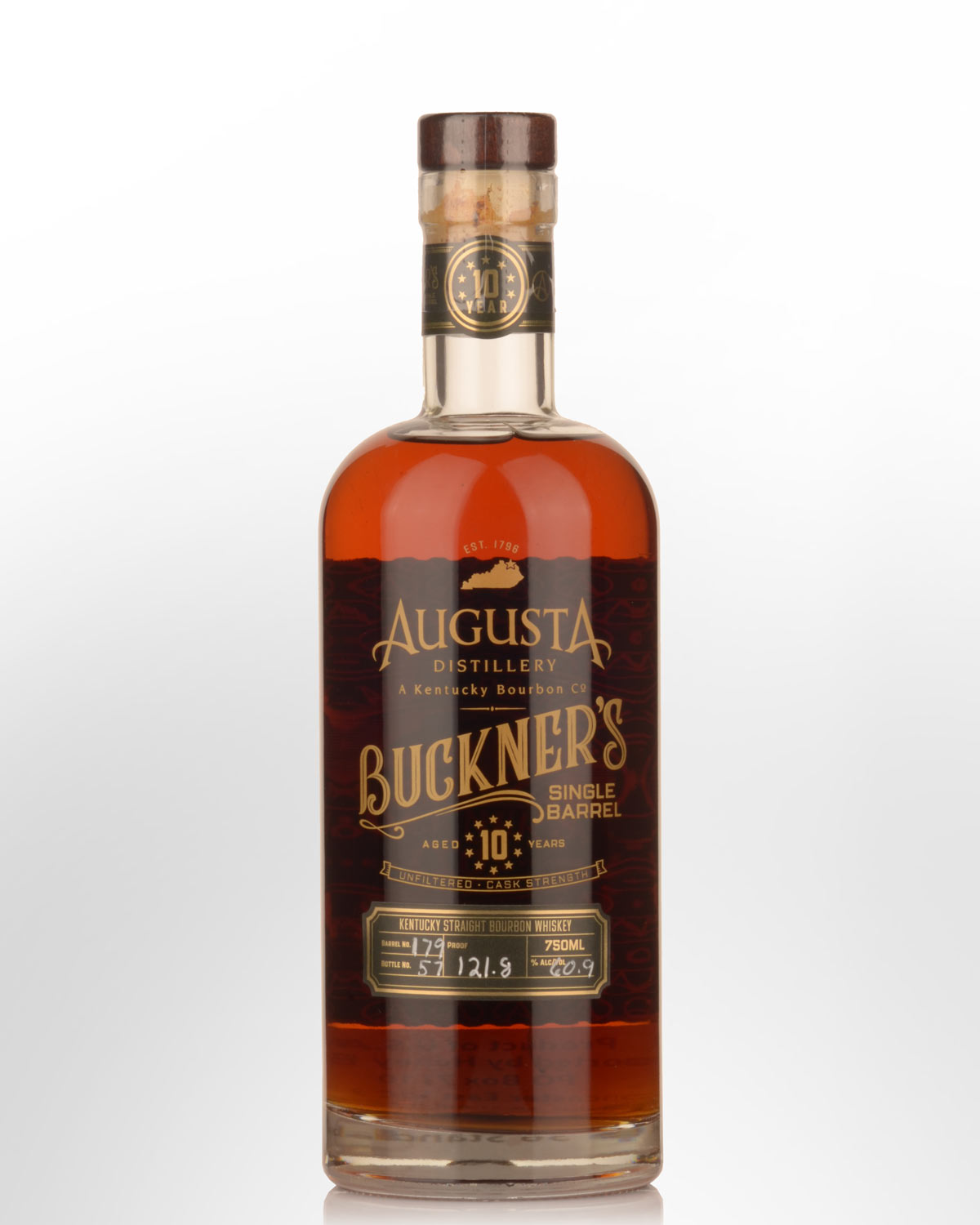 Augusta Distillery Buckner's Single Barrel Cask Strength 10 Year Old Kentucky Straight Bourbon Whiskey (750ml)