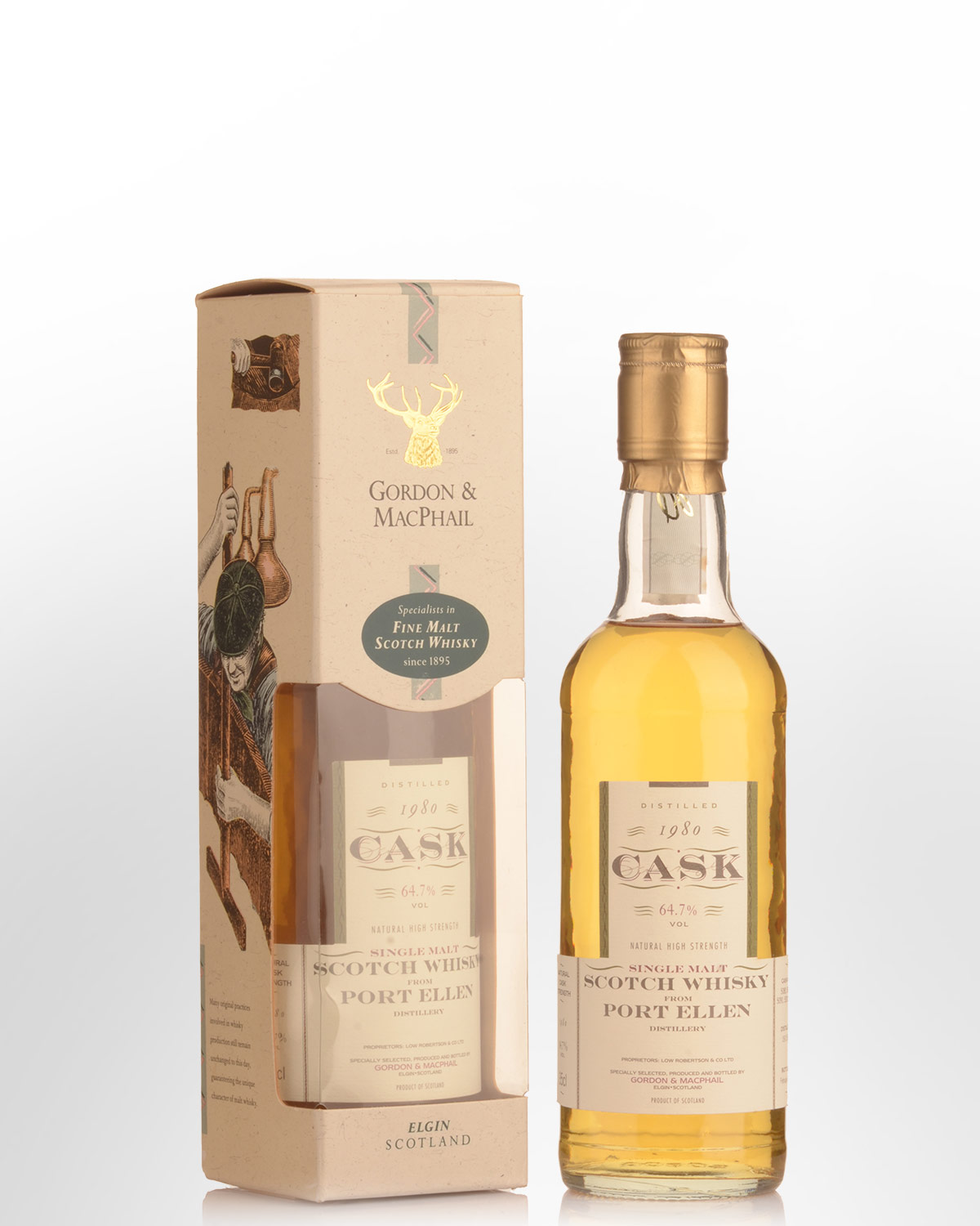 1980 Gordon & Macphail Port Ellen Cask Strength Single Malt Scotch Whisky (350ml)