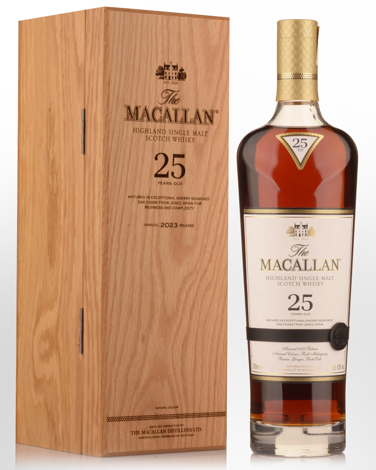 The Macallan 25 Year Old Single Malt Scotch Whisky (700ml) - Annual 2023 Release