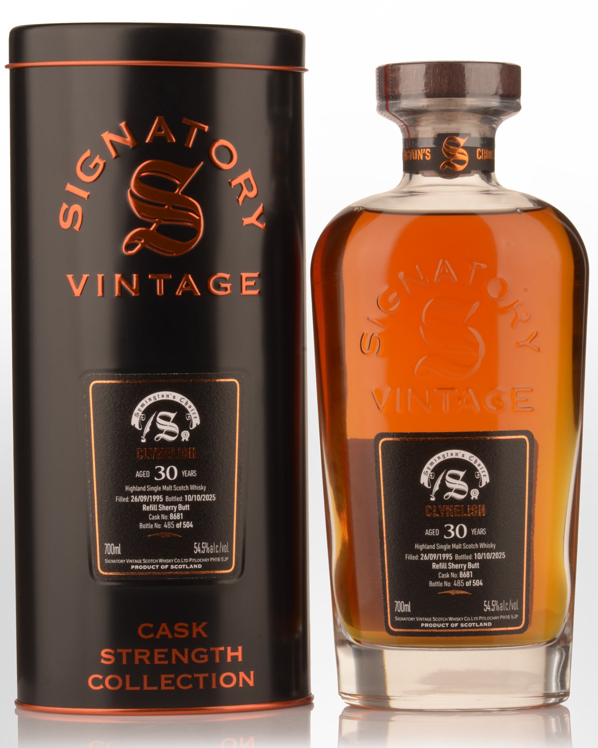 1995 Signatory Vintage Clynelish 30 Year Old Symington's Choice Cask Strength Single Malt Scotch Whisky (700ml)