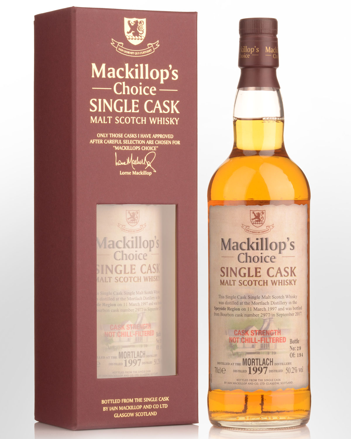1997 Mackillop's Choice Mortlach 20 Year Old Cask Strength Single Malt Scotch Whisky (700ml)