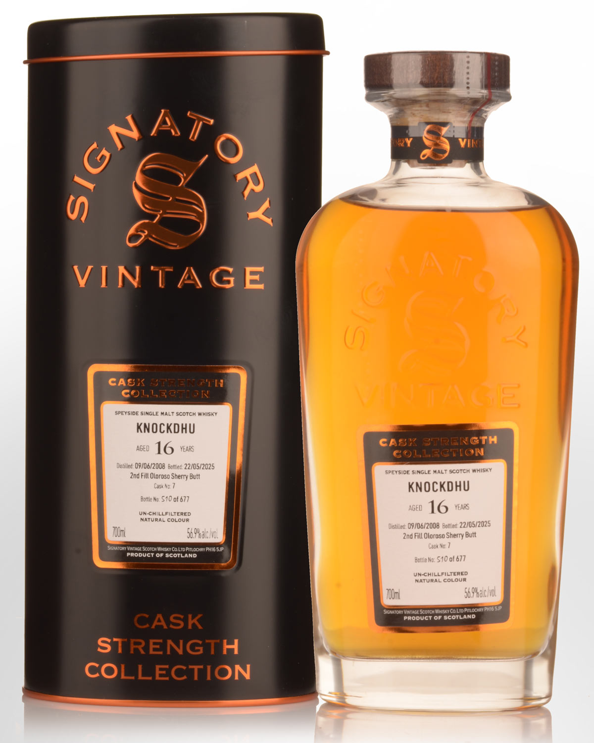 2008 Signatory Vintage Knockdhu 16 Year Old Cask Strength Single Malt Scotch Whisky (700ml)