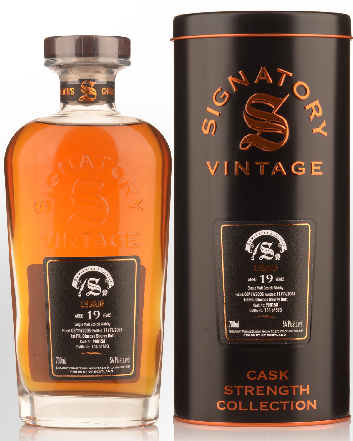 2005 Signatory Vintage Ledaig 19 Year Old Symington's Choice Cask Strength Single Malt Scotch Whisky (700ml)