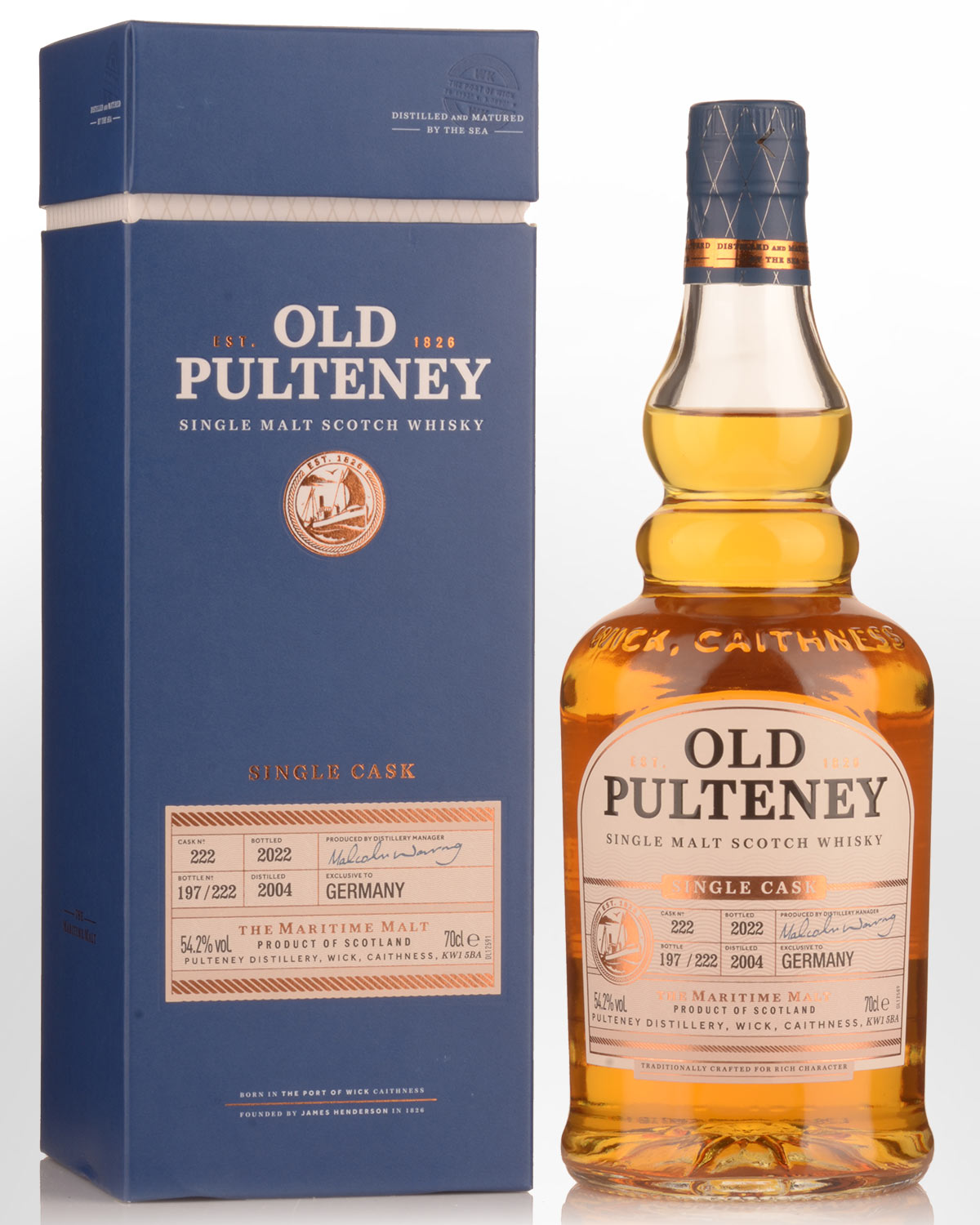 2004 Old Pulteney 18 Year Old Single Cask No.222 Cask Strength Single Malt Scotch Whisky (700ml)