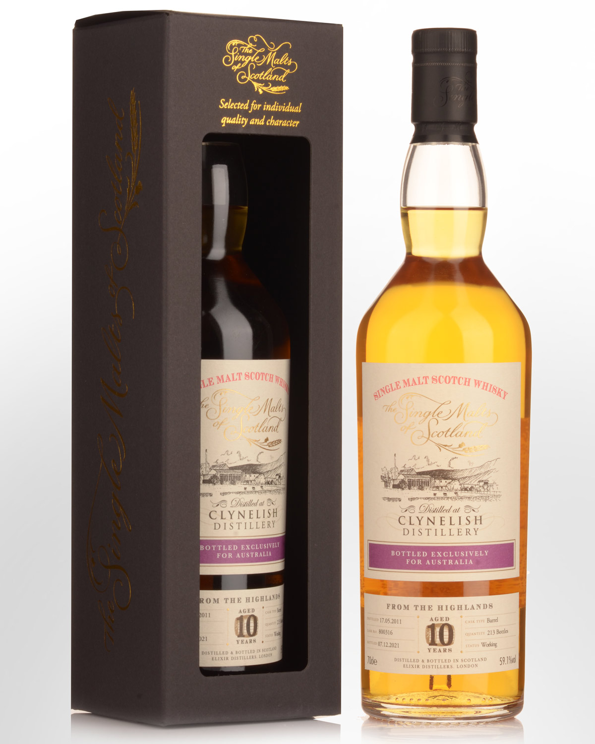 2011 Single Malts of Scotland Clynelish 10 Year Old Australian Exclusive Cask Strength Single Malt Scotch Whisky (700ml)