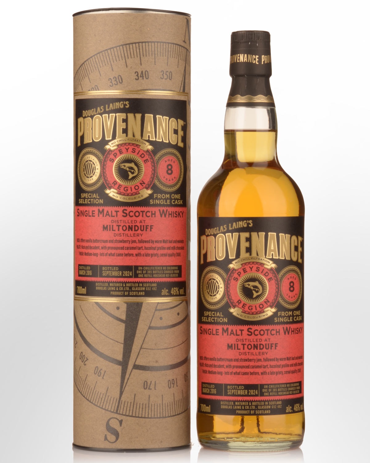 2016 Douglas Laing & Co. Provenance Miltonduff 8 Year Old Single Malt Scotch Whisky (700ml)