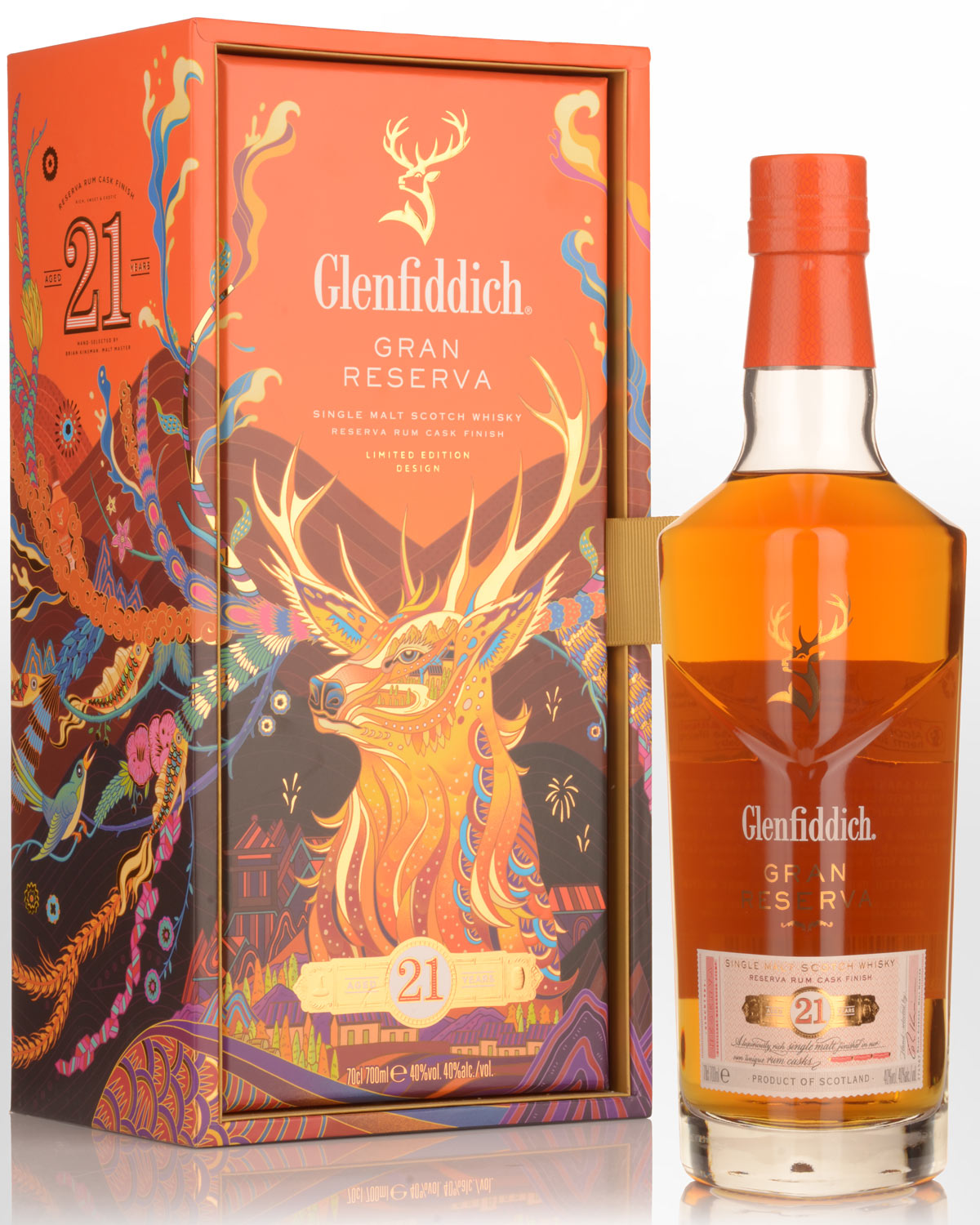 Glenfiddich Reserva Rum Cask Finish 21 Year Old Lunar New Year Edition Single Malt Scotch Whisky (700ml)