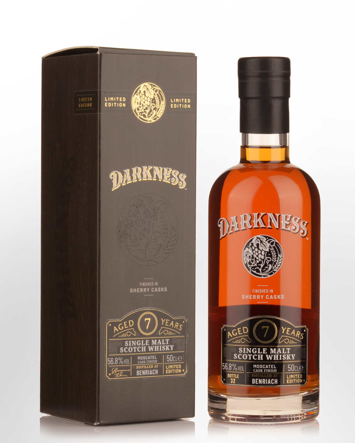 Darkness Benriach Moscatel Cask Finish 7 Year Old Cask Strength Single Malt Scotch Whisky (500ml)