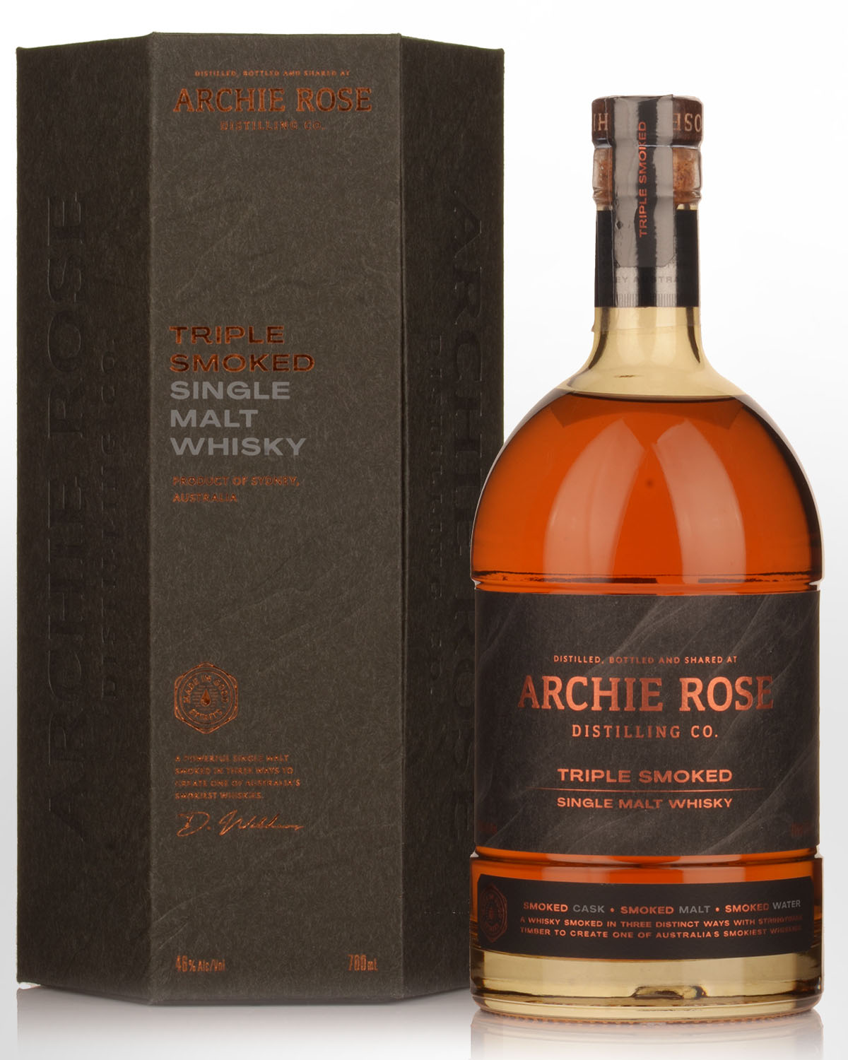 Archie Rose Triple Smoked Single Malt Australian Whisky (700ml)