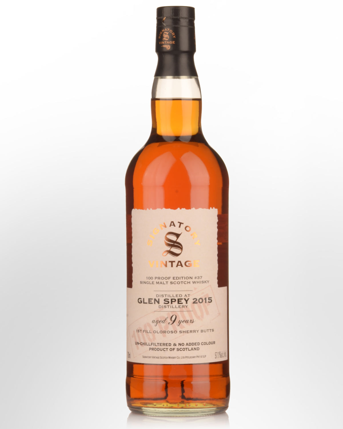 2015 Signatory Vintage Glen Spey 9 Year Old 100 Proof Edition #37 Single Malt Scotch Whisky (700ml)