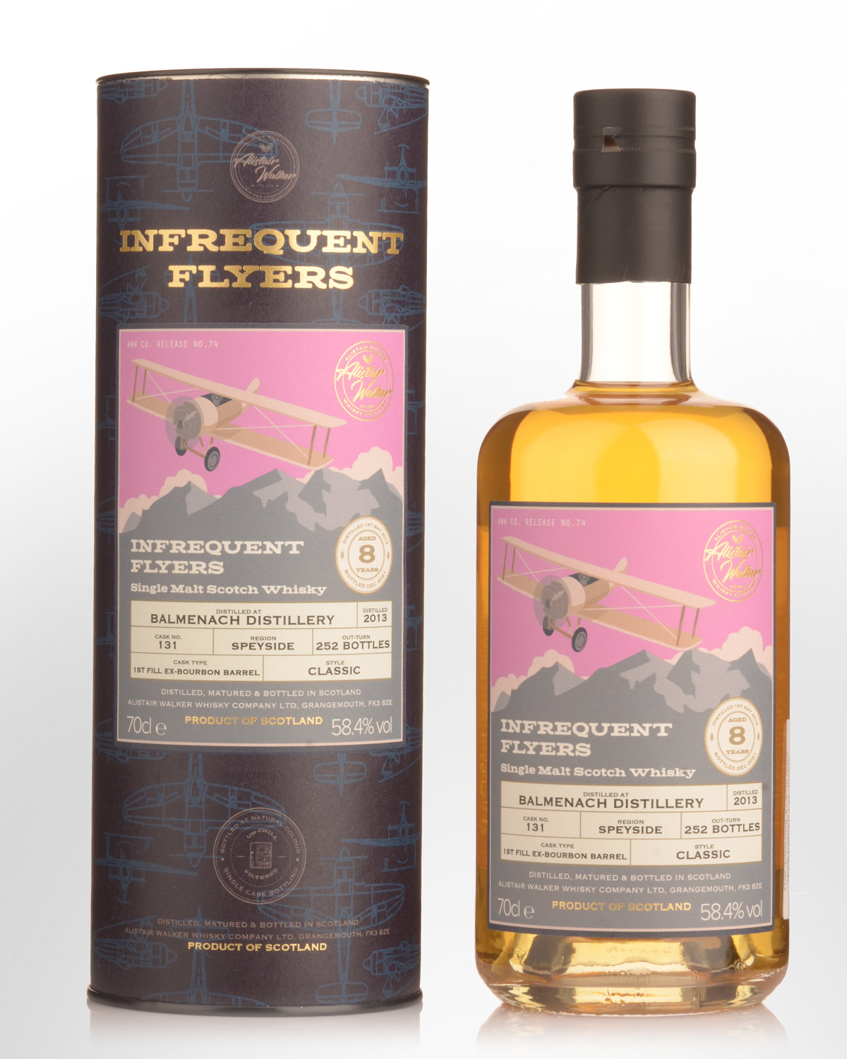 2013 Infrequent Flyers Balmenach 8 Single Cask No.131 8 Year Old Cask Strength Single Malt Scotch Whisky (700ml)