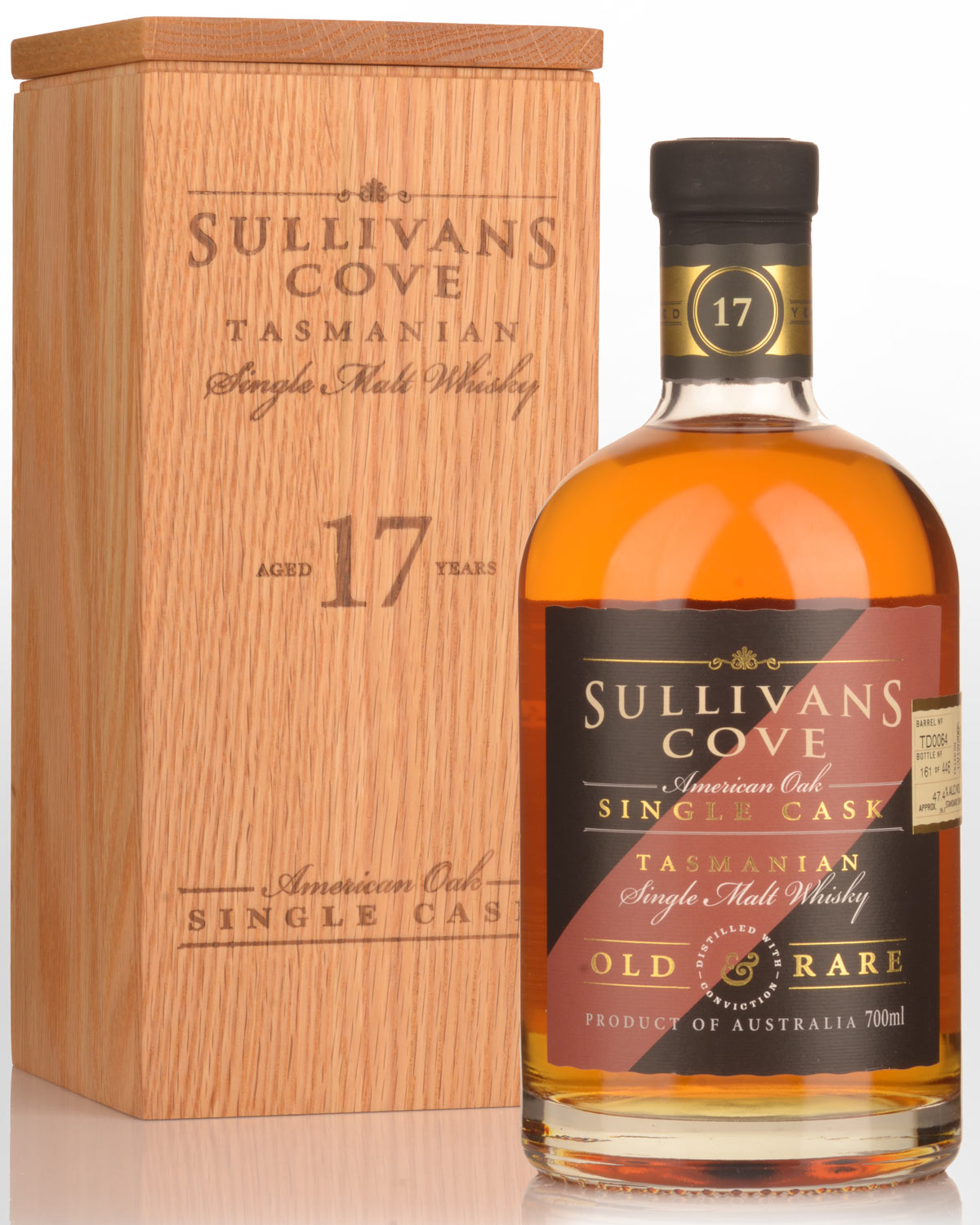Sullivans Cove Single Cask TD0064 American Oak Second Fill 17 Year Old Single Malt Australian Whisky (700ml)