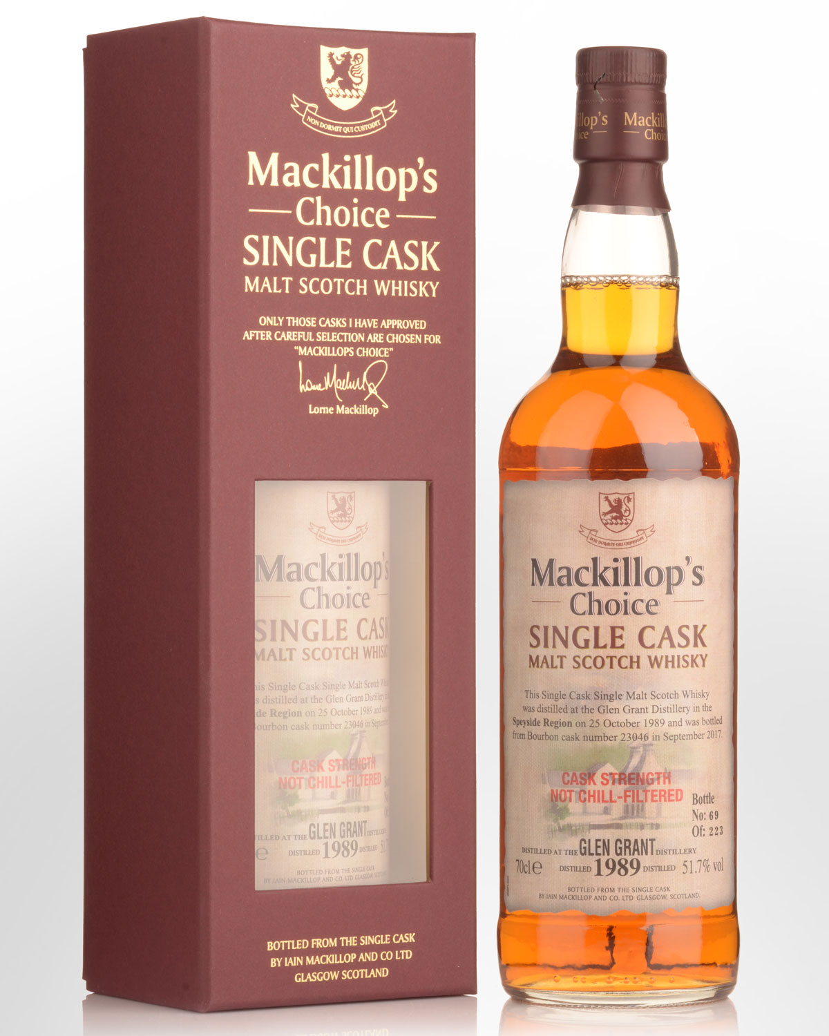 1989 Mackillop's Choice Glen Grant 27 Year Old Cask Strength Single Malt Scotch Whisky (700ml)