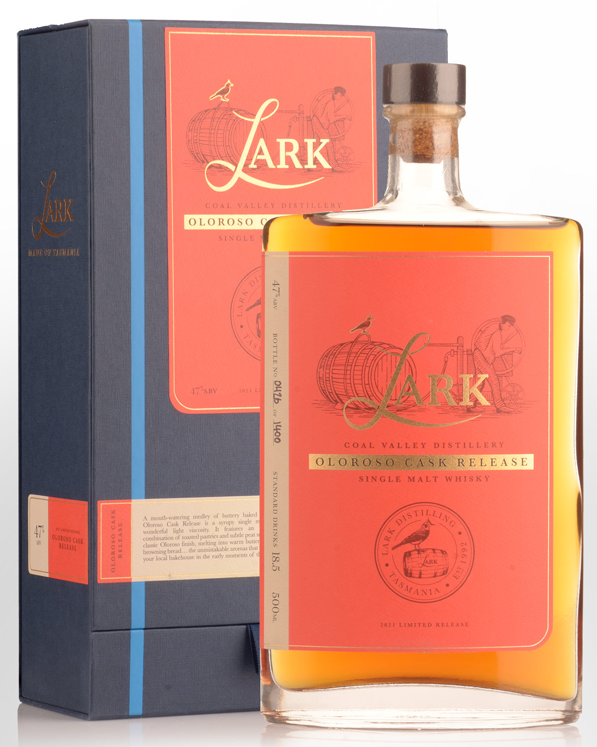 The Lark Distillery Oloroso Cask Release Single Malt Australian Whisky (500ml)