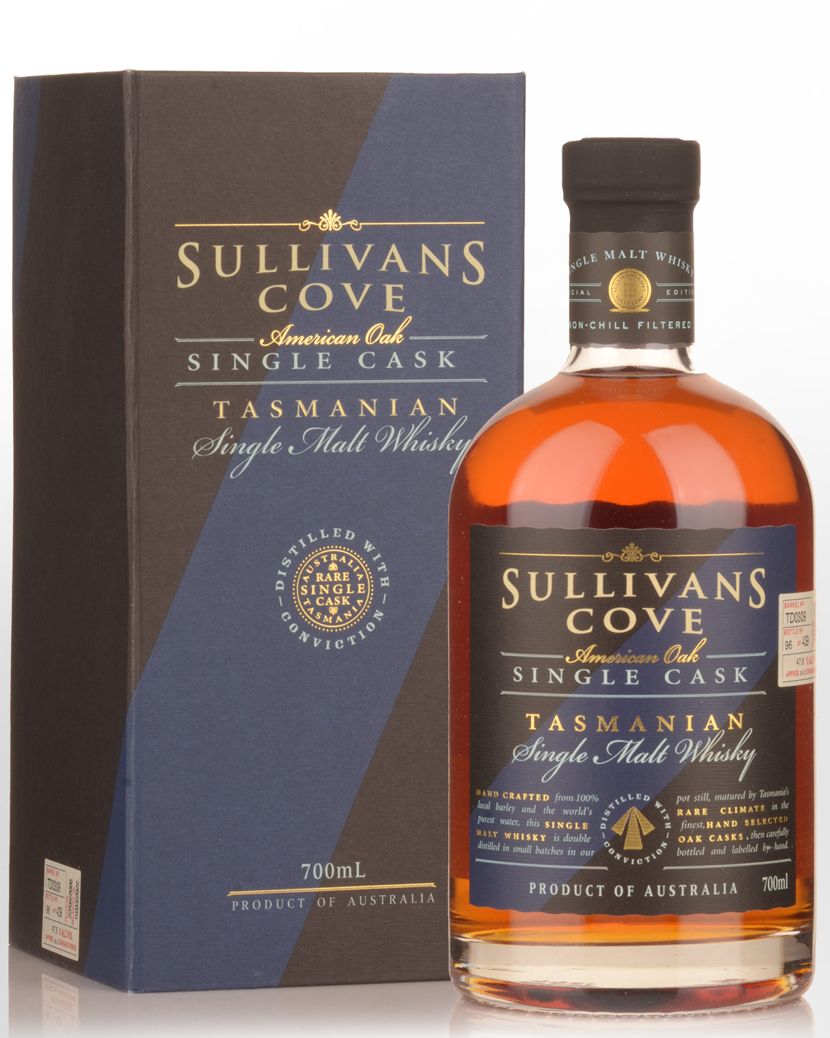 Sullivans Cove Single Cask TD0309 American Oak Tawny Port Single Malt Australian Whisky (700ml)
