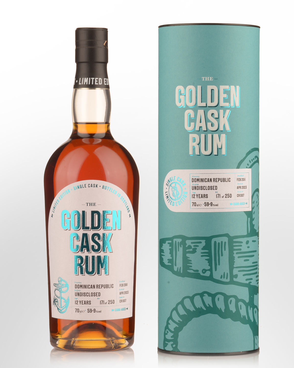 2011 House of MacDuff The Golden Cask Undisclosed Single Cask 12 Year Old Cask Strength Dominican Republic Rum (700ml)