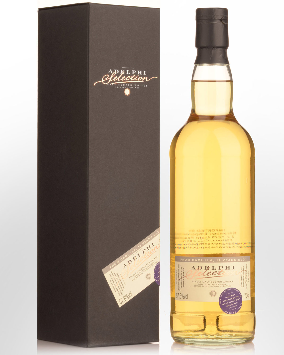 2009 Adelphi Caol Ila 12 Year Old Cask Strength Single Malt Scotch ...