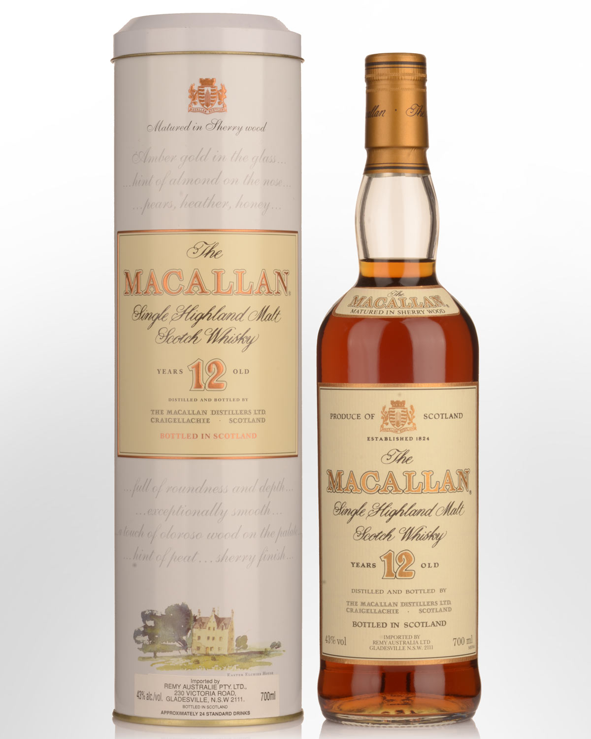 The Macallan 12 Year Old Single Malt Scotch Whisky (700ml) - Presentation Tin circa 1990s bottling