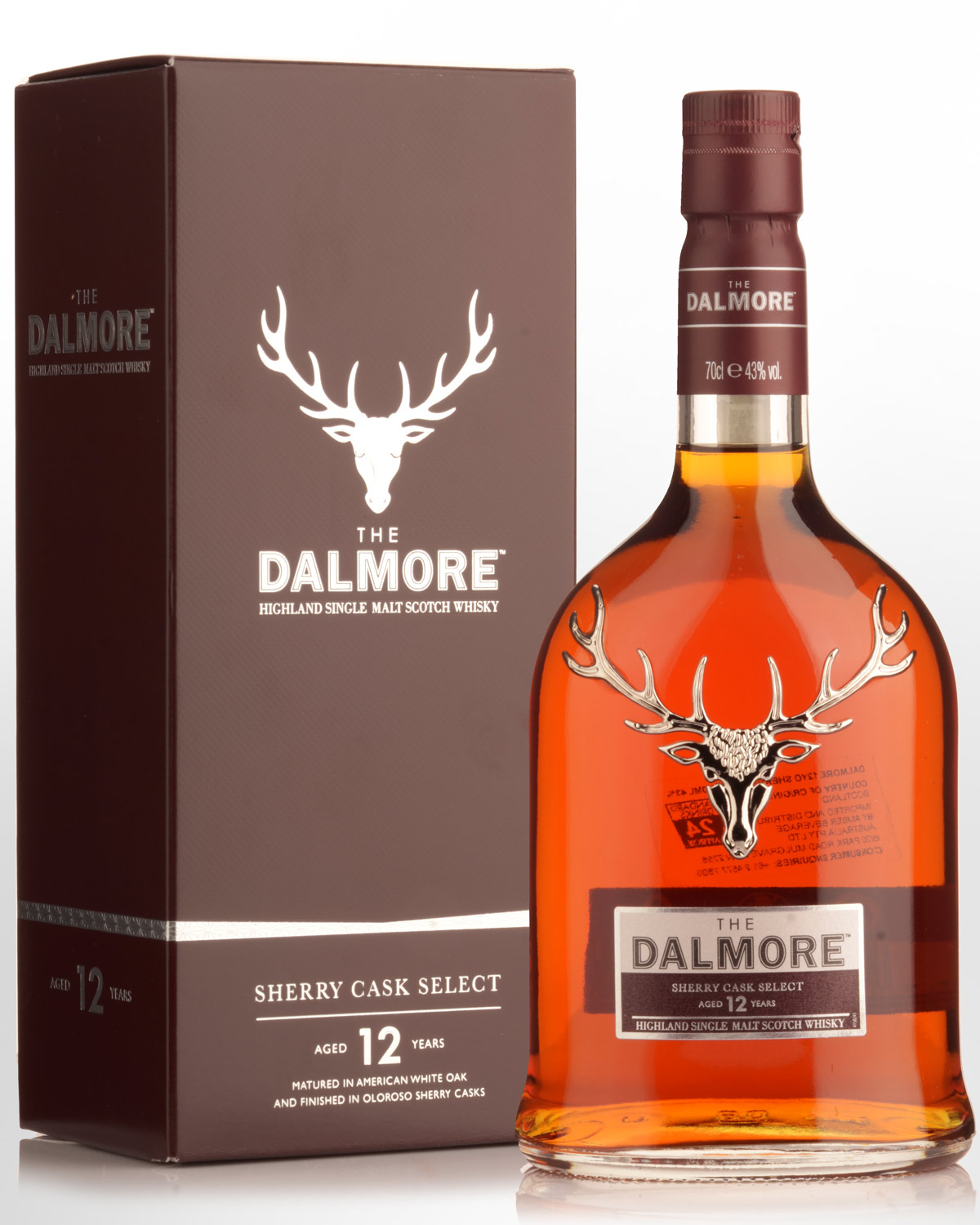 Dalmore 12 Year Old Sherry Cask Select Single Malt Scotch Whisky (700ml ...