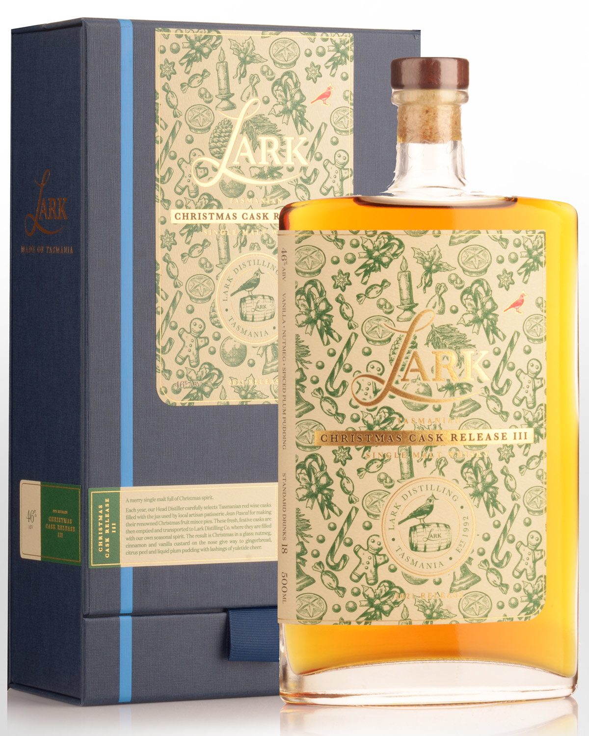 The Lark Distillery Christmas Cask Release III Single Malt Australian Whisky (500ml)