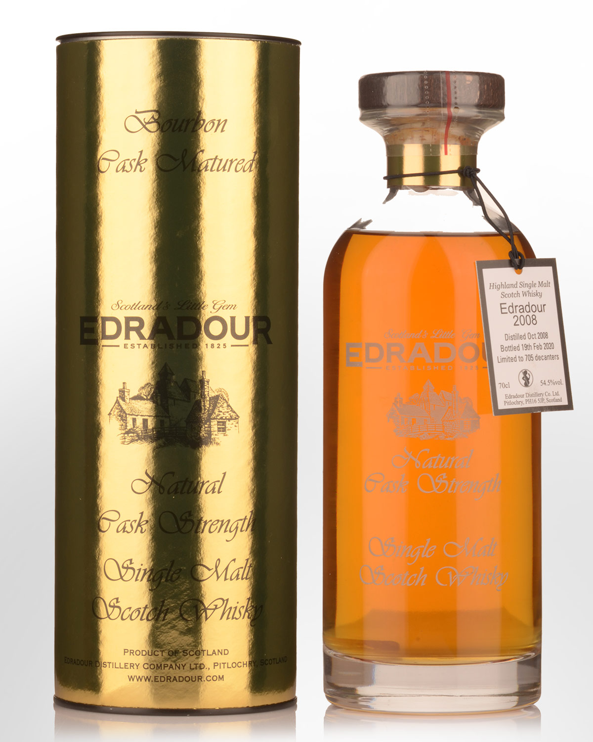 2008 Edradour 11 Year Old Bourbon Cask Matured Cask Strength Single Malt Scotch Whisky (700ml) - 54.5%