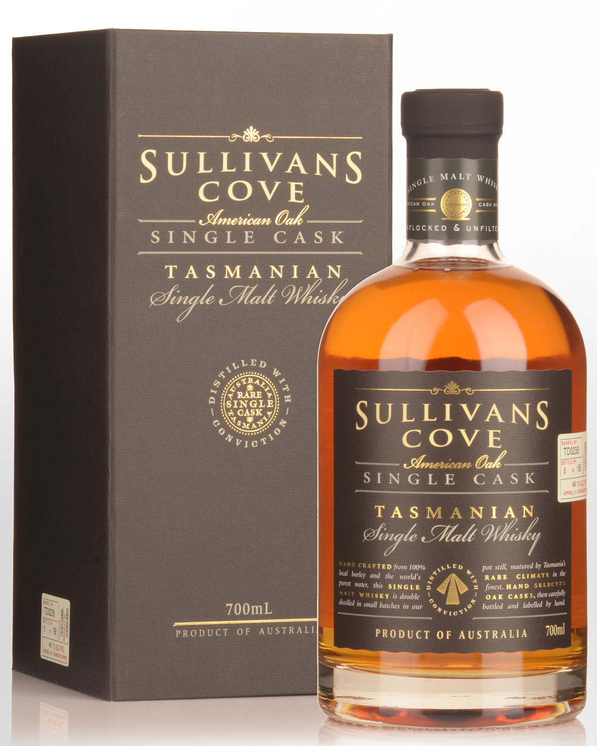 Sullivans Cove Single Cask American Oak Barrel TD0238 Single Malt Australian Whisky (700ml)