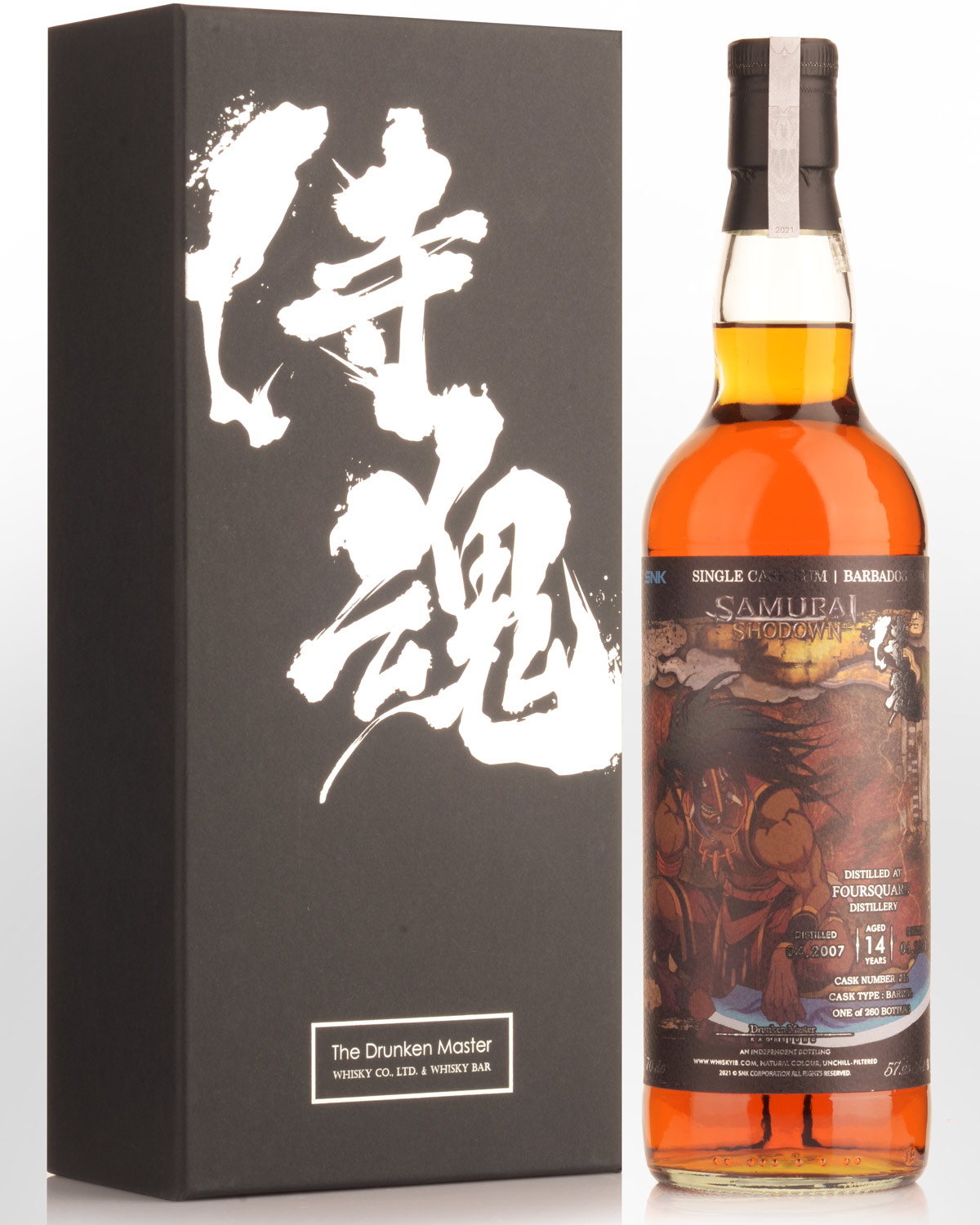 2007 The Drunken Master SNK Samurai Showdown Foursquare 14 Year Old Single Cask 011 Cask Strength Barbados Rum (700ml)