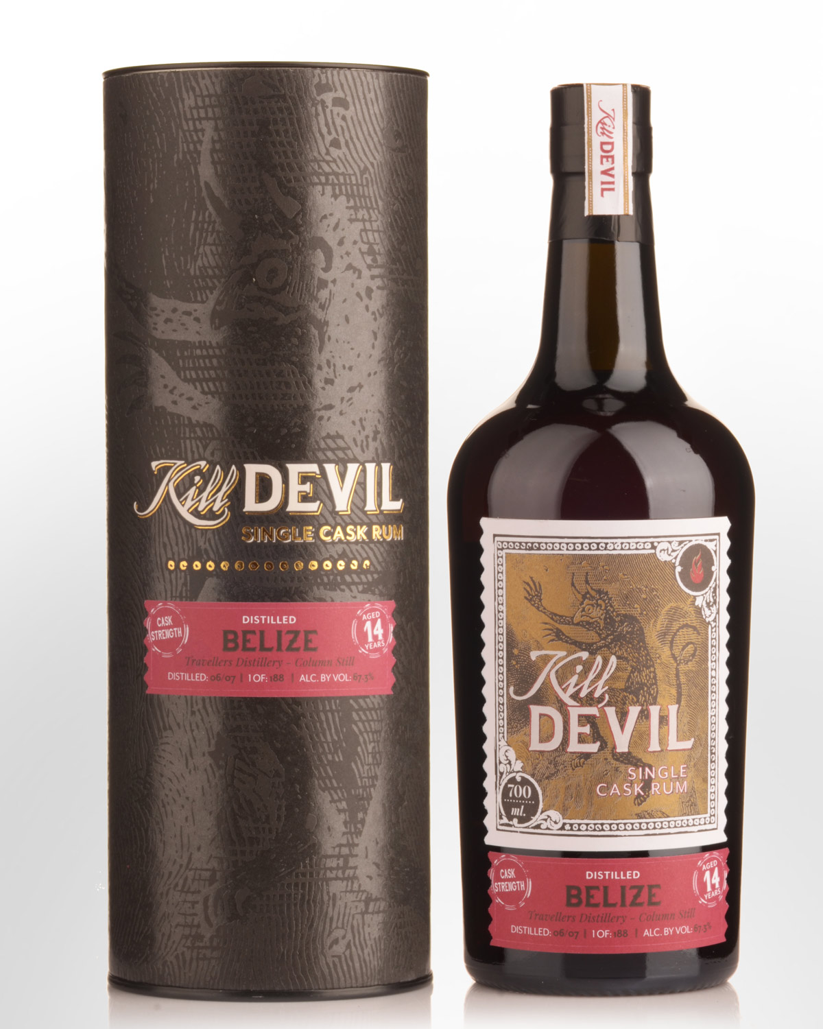 Kill Devil Single Cask Belize (Travellers Distillery) 14 Year Old Cask Strength Rum (700ml)