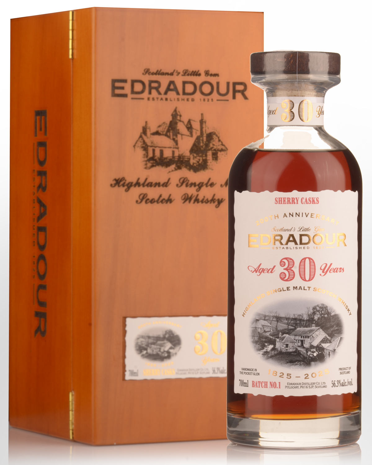 1995 Edradour 200th Anniversary 30 Year Old Sherry Cask Batch No.1 Cask Strength Single Malt Scotch Whisky (700ml)