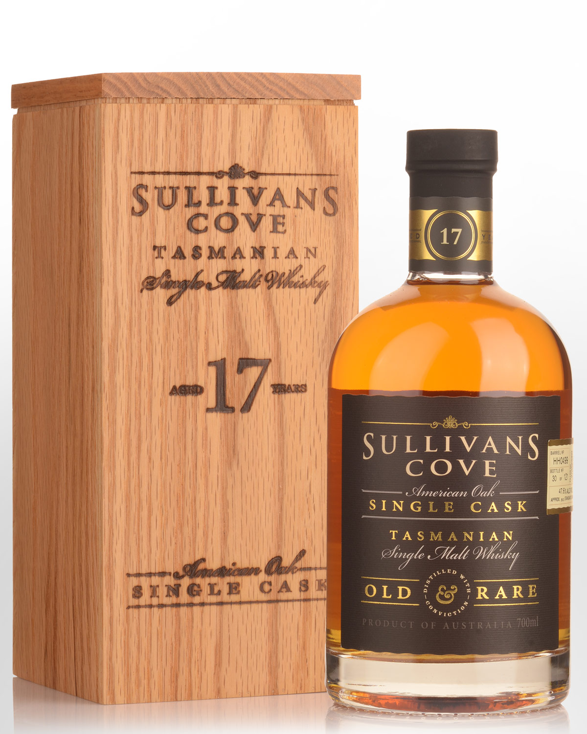 Sullivans Cove Single Cask HH0499 American Oak 17 Year Old Single Malt Australian Whisky (700ml)
