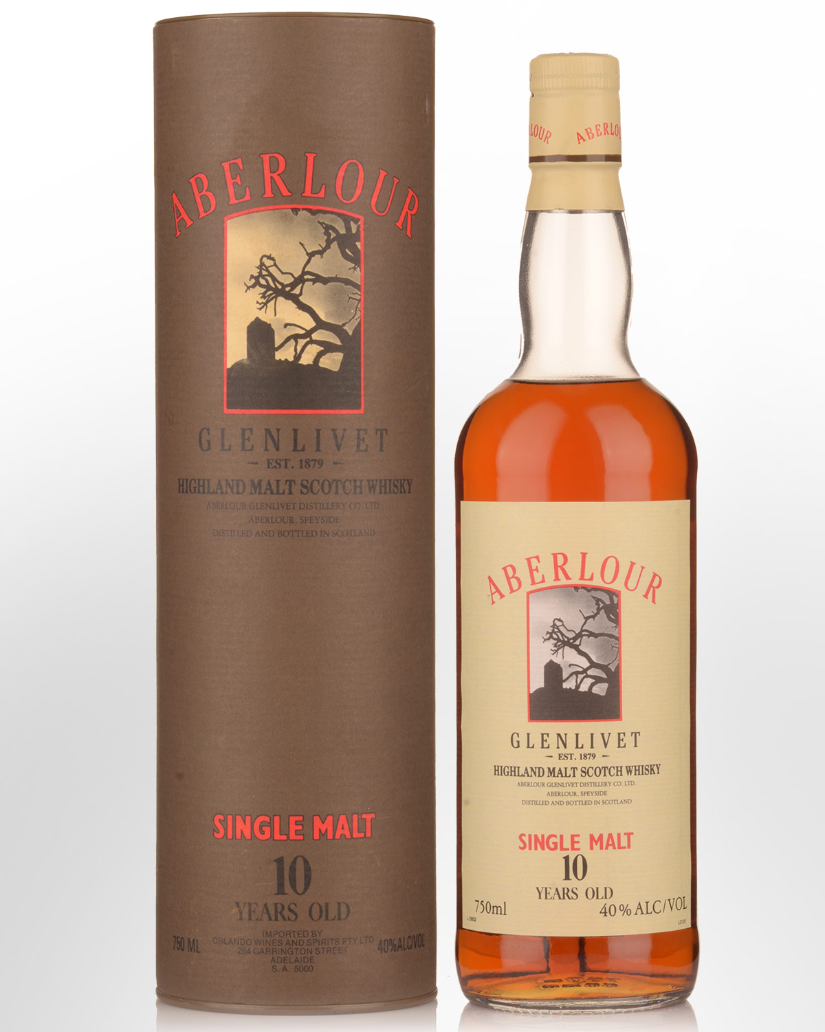 Aberlour-Glenlivet 10 Year Old Single Malt Scotch Whisky (750ml) - Old ...