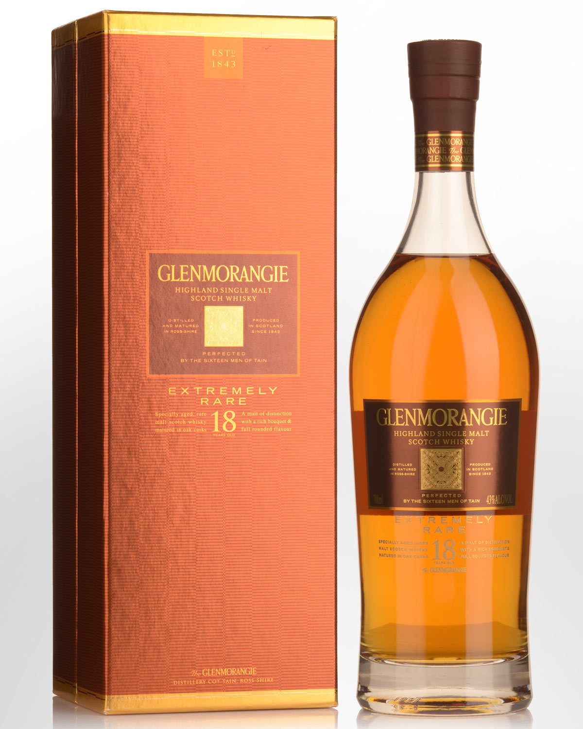 Glenmorangie Extremely Rare 18 Year Old Single Malt Scotch Whisky (700ml) - Older Packaging