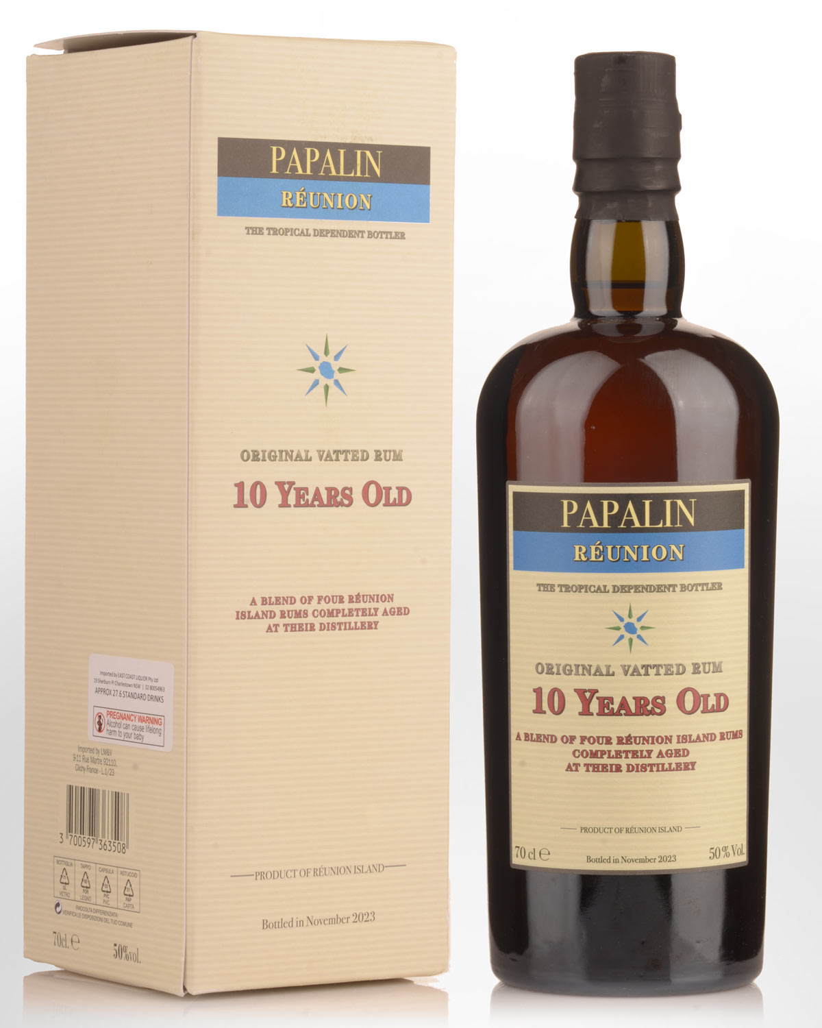 Papalin Reunion 10 Year Old Vatted Rum (700ml)