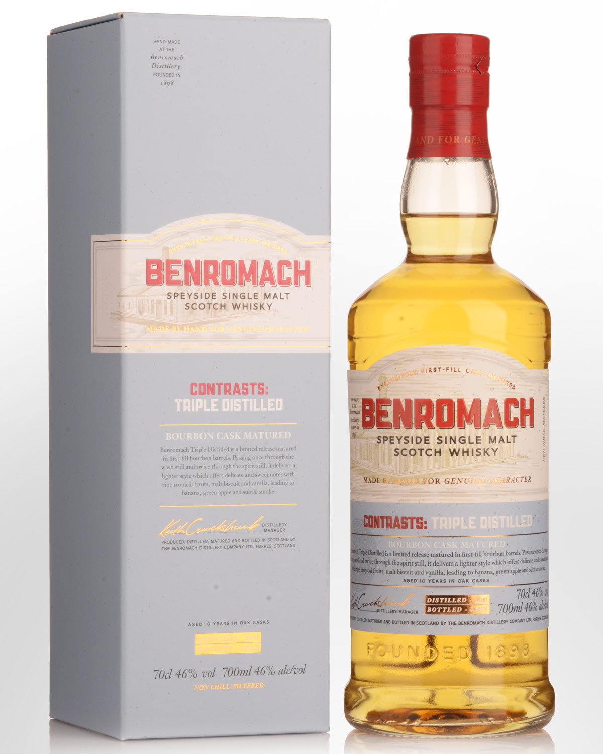 Benromach Contrasts Triple Distilled Single Malt Scotch Whisky (700ml)
