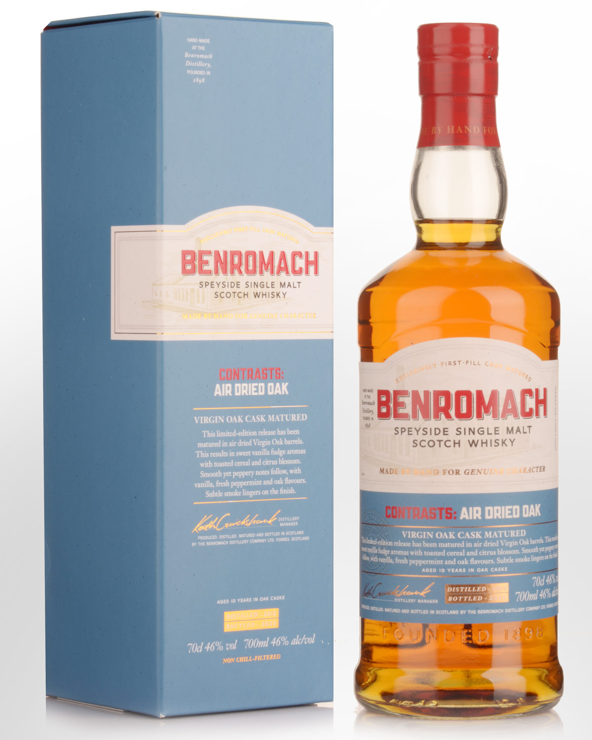 2012 Benromach Contrasts Air Dried Oak Virgin Cask Matured Single Malt Scotch Whisky (700ml)