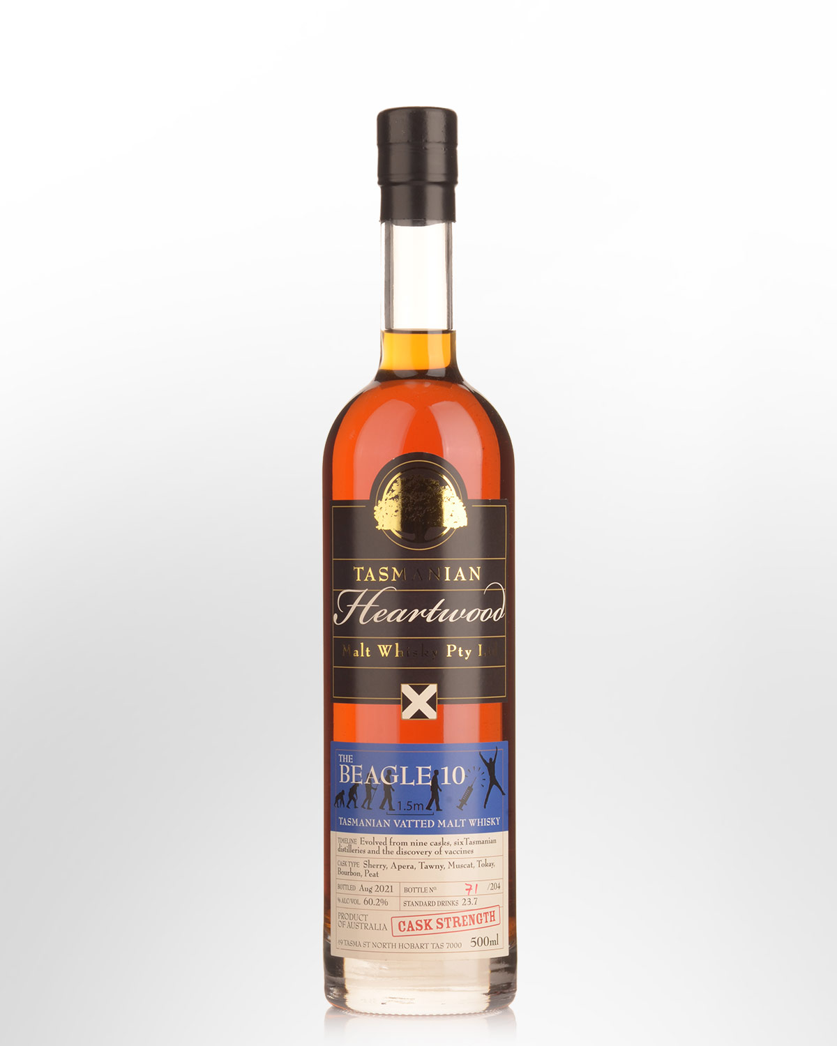 Heartwood The Beagle Batch 10 Cask Strength Vatted Australian Malt Whisky (500ml)