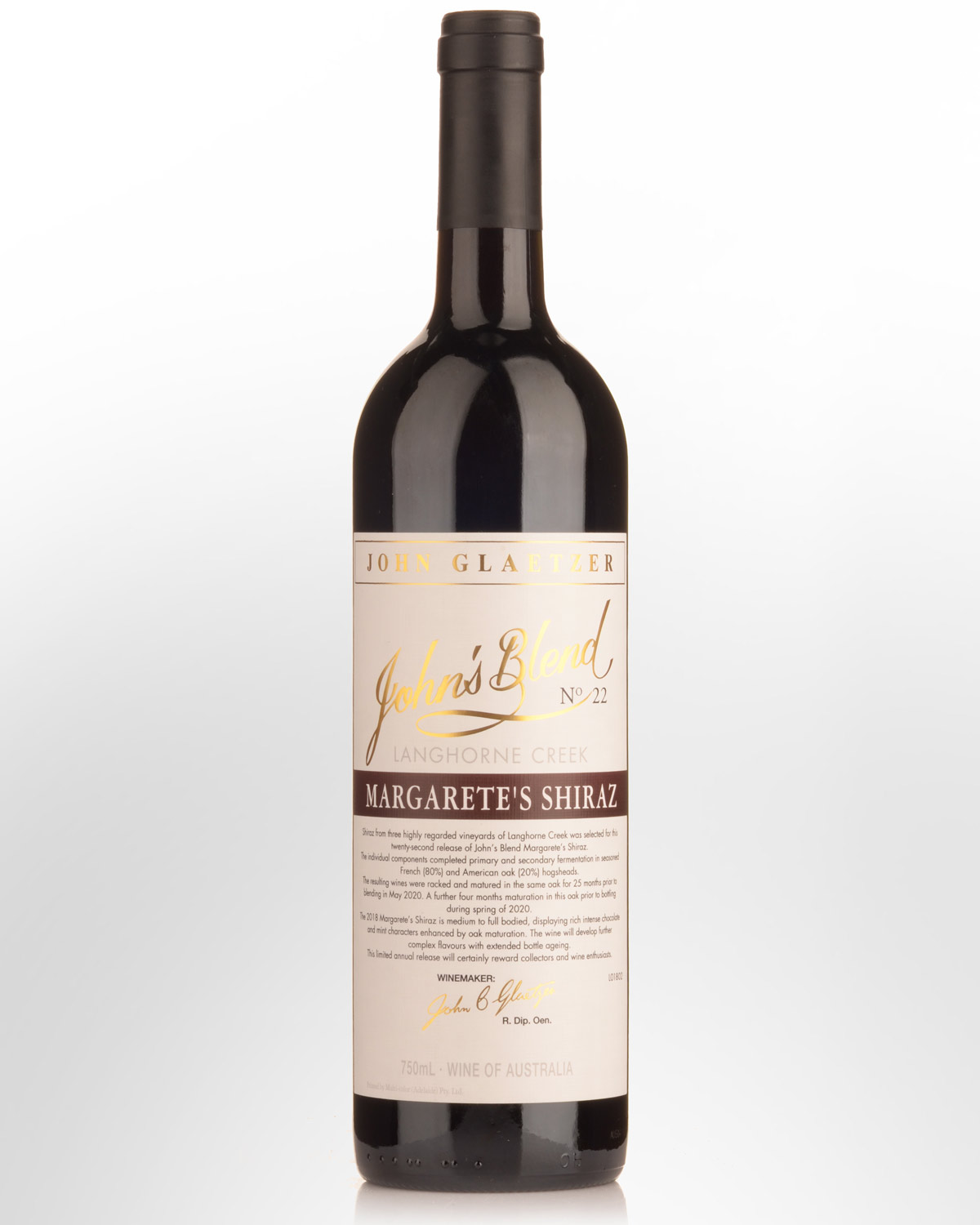 2019 John Glaetzer John’s Blend Margarete’s Shiraz
